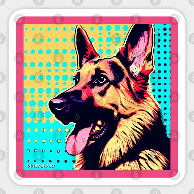 German Shepherd Pop Art Sticker by Sketchy